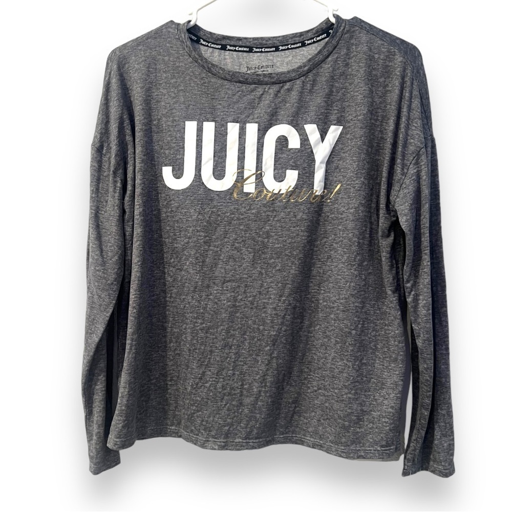JUICY COUTURE GREY LONG SLEEVE SOFT TOP